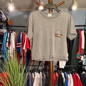 Gray Women’s Graphic Cropped T-Shirt